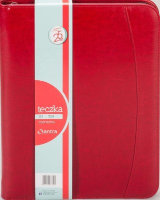 Teczka A4 709 czerwona na suwak