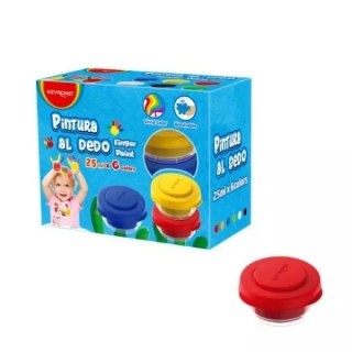 Farby do malowania palcami 6 kolorów 25ml KEYROAD