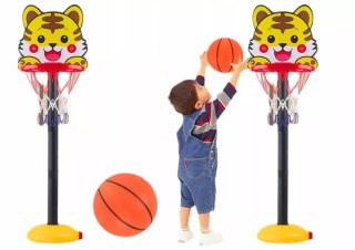 KOSZ DO GRY W KOSZYKÓWKĘ DLA DZIECKA TIGER Regulowany 52-110cm PIŁKA POMPKA