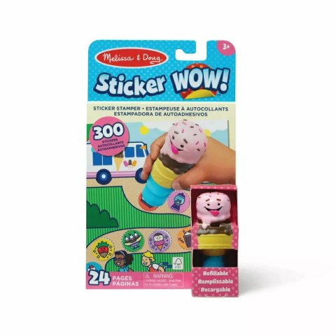 MELISSA Sticker WOW! Stempel z naklejkami Lody Ice Cream 50136 MELISSA Sticker WOW! Stempel z naklejkami Lody Ice Cream 50136