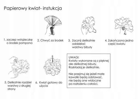 Pompon bibułowy, j. różowy, 35cm Pompon bibułowy, j. różowy, 35cm