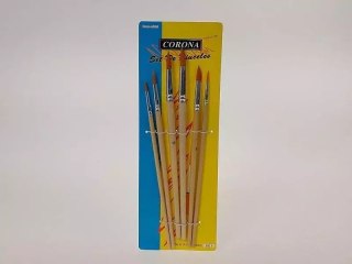Zestaw 6 pędzelków do malowania farbami