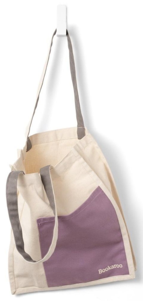 Bookaroo Torba bawełniana Aubergine&Cream Bookaroo Torba bawełniana Aubergine&Cream