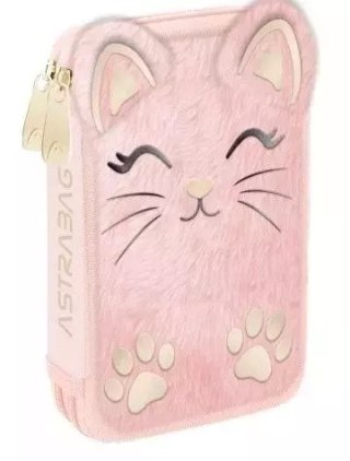 Piórnik potrójny z wyp Astrabag Fluffy Kitty ASTRA