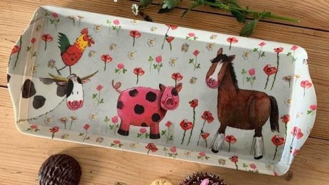 Taca kuchenna średnia Zwierzęta na farmie Taca kuchenna średnia Zwierzęta na farmie