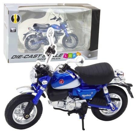 Motocykl retro metalowy ze światłem niebieski 1:12 Motocykl retro metalowy ze światłem niebieski 1:12
