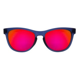 Okulary niebieskie lustrzane soczewki + etui 24m+