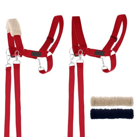 Kantar dla Hobby Horse wodze + futerka czerwony Kantar dla Hobby Horse wodze + futerka czerwony