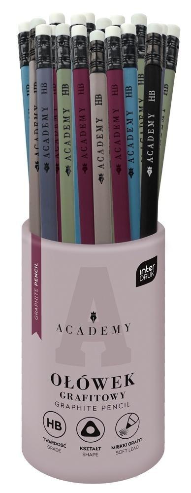 Ołówek grafit trójkątny HB z gumką Academy (36szt) Ołówek grafit trójkątny HB z gumką Academy (36szt)
