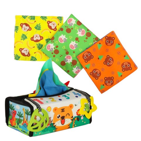 Sorter pudełko z chusteczkami sensoryczne montessori mata 2w1 Sorter pudełko z chusteczkami sensoryczne montessori mata 2w1