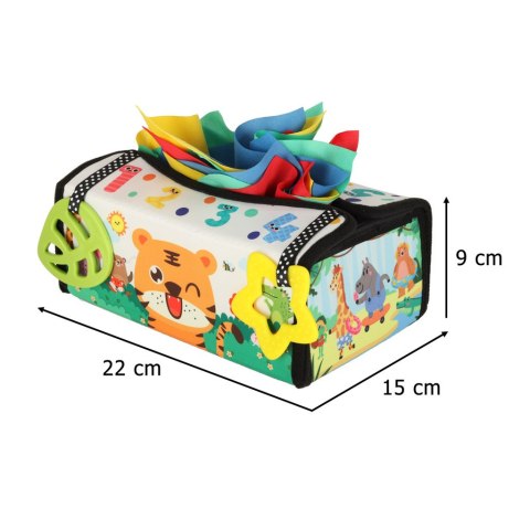 Sorter pudełko z chusteczkami sensoryczne montessori mata 2w1 Sorter pudełko z chusteczkami sensoryczne montessori mata 2w1