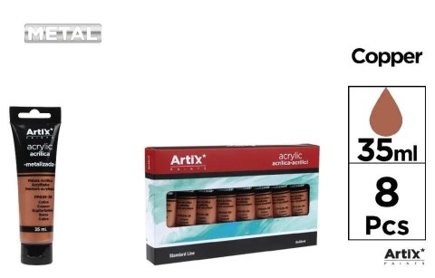 Farba akrylowa 35ml miedziana (8szt) Farba akrylowa 35ml miedziana (8szt)