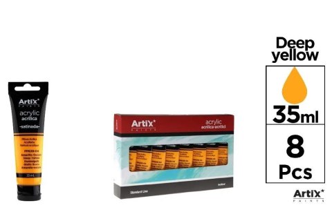 Farba akrylowa ciemnożółta 35ml (8szt) Farba akrylowa ciemnożółta 35ml (8szt)