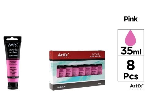 Farba akrylowa różowa 35ml (8szt) Farba akrylowa różowa 35ml (8szt)