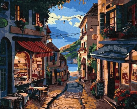 Malowanie po numerach - Francuska ulica 40x50cm Malowanie po numerach - Francuska ulica 40x50cm