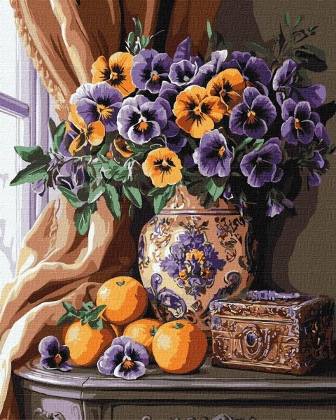 Malowanie po numerach - Luksusowe bratki 40x50cm Malowanie po numerach - Luksusowe bratki 40x50cm