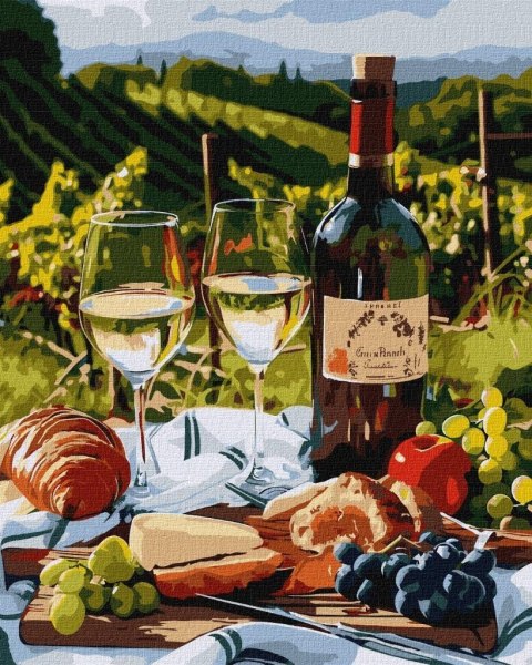 Malowanie po numerach - Ulubione wino 40x50cm Malowanie po numerach - Ulubione wino 40x50cm