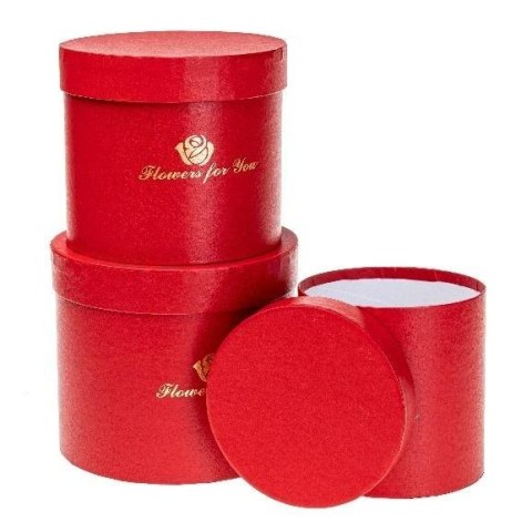 Pudełko Flower Box 3szt czerwony ROZETTE Pudełko Flower Box 3szt czerwony ROZETTE