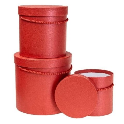 Pudełko Flower Box 3szt czerwony ROZETTE Pudełko Flower Box 3szt czerwony ROZETTE