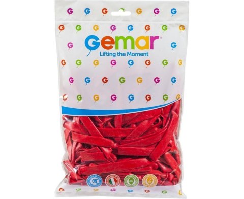 Balony rurki włoskie czerwone 7,5cm 100szt Balony rurki włoskie czerwone 7,5cm 100szt