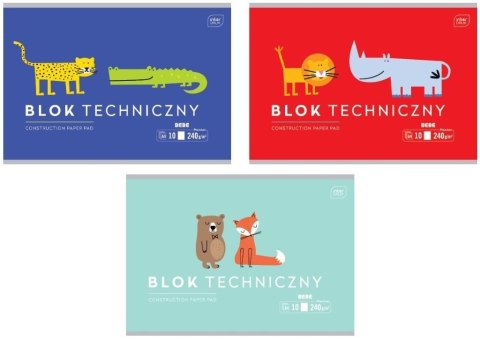 Blok techniczny A4/10K 240g BEBE Kids mix (10szt) Blok techniczny A4/10K 240g BEBE Kids mix (10szt)
