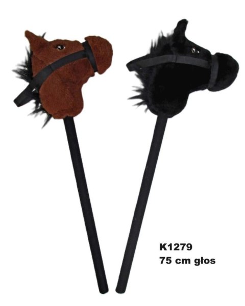 Koń na kiju z głosem 75cm MIX Koń na kiju z głosem 75cm MIX