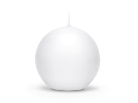 Świeca matowa Kula biały 6cm 10szt Świeca matowa Kula biały 6cm 10szt