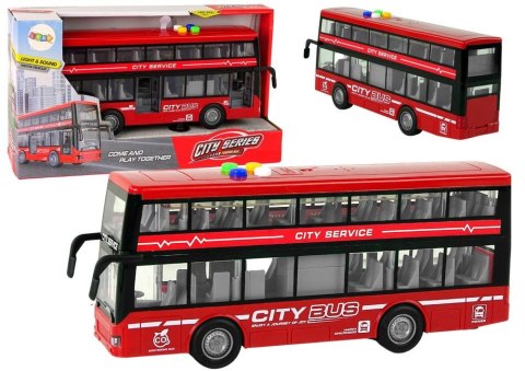 Autobus piętrowy z napędem frykcyjnym 1:16 czerwon Autobus piętrowy z napędem frykcyjnym 1:16 czerwon