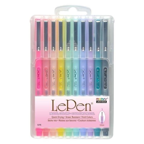 Cienkopisy Le Pen Pastel 10 kolorów Cienkopisy Le Pen Pastel 10 kolorów