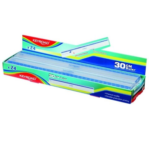 Linijka 30cm plastikowa transparentna (24szt) Linijka 30cm plastikowa transparentna (24szt)