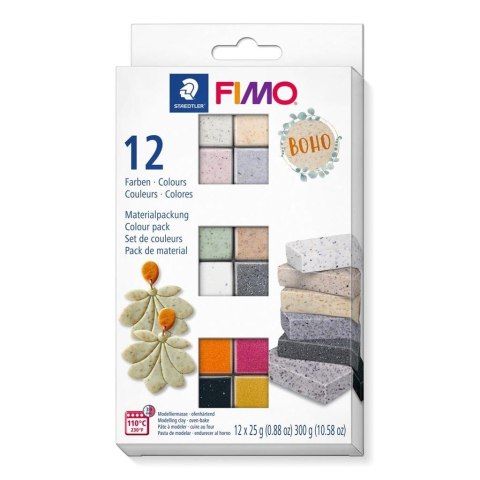 Zestaw Fimo Effect Boho 12 kostek 25g Zestaw Fimo Effect Boho 12 kostek 25g