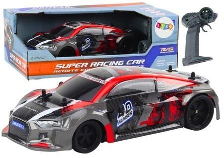 Auto R/C 1:18 gumowe koła drift czerwony Auto R/C 1:18 gumowe koła drift czerwony