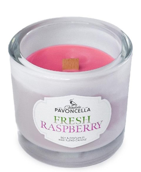 Świeczka sojowa Fresh Raspberry biała 170g Świeczka sojowa Fresh Raspberry biała 170g