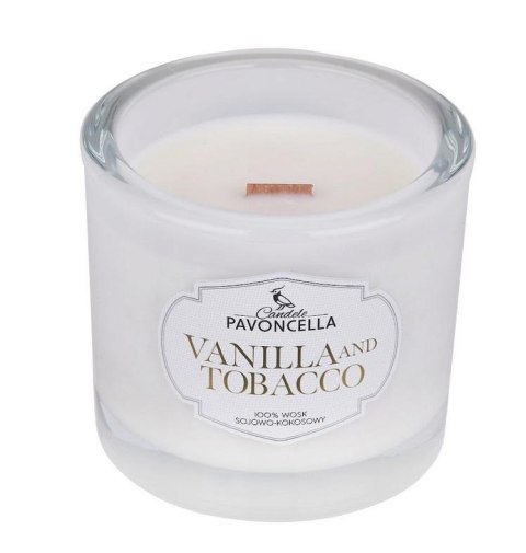 Świeczka sojowa Vanilla and Tabacco biała 170g Świeczka sojowa Vanilla and Tabacco biała 170g