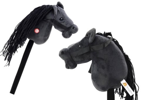 Hobby Horse pluszowy koń długowłosy czarny dźwięk Hobby Horse pluszowy koń długowłosy czarny dźwięk