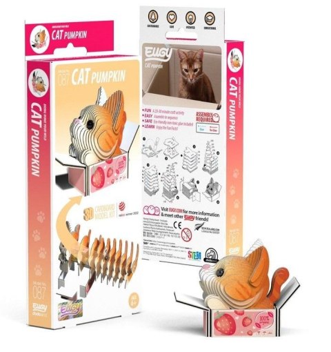 Kotek Pumpkin Eugy. Eko Układanka 3D Kotek Pumpkin Eugy. Eko Układanka 3D
