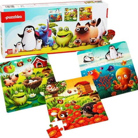 Puzzle 50 3w1 Zwierzęta Puzzle 50 3w1 Zwierzęta