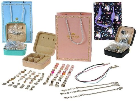 Zestaw do bransoletek w etui + torebka MIX Zestaw do bransoletek w etui + torebka MIX