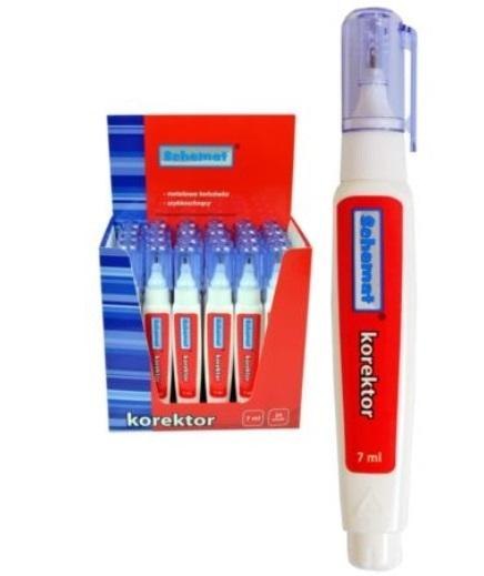 Korektor z metalową końcówką 7 ml (24szt) Korektor z metalową końcówką 7 ml (24szt)