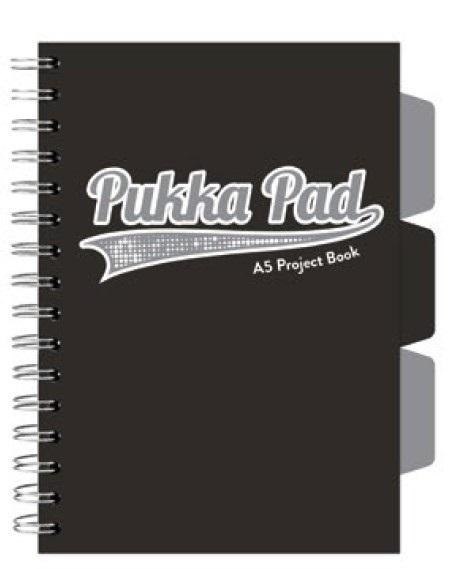 Project Book Black A5/100K kratka czarny (3szt) Project Book Black A5/100K kratka czarny (3szt)