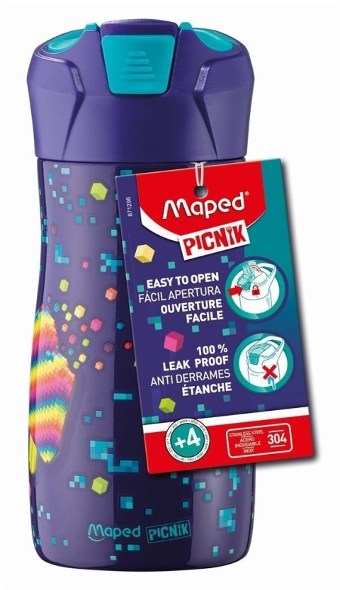 Butelka 430ml ze stali nierdzewnej Pixel MAPED Butelka 430ml ze stali nierdzewnej Pixel MAPED