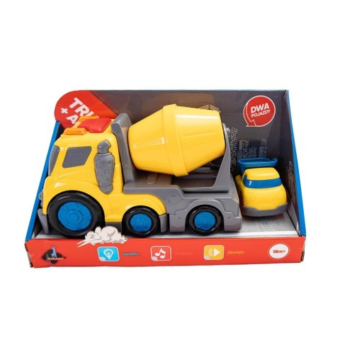 Zestaw autek 2w1 - Betoniarka i mini wywrotka Zestaw autek 2w1 - Betoniarka i mini wywrotka