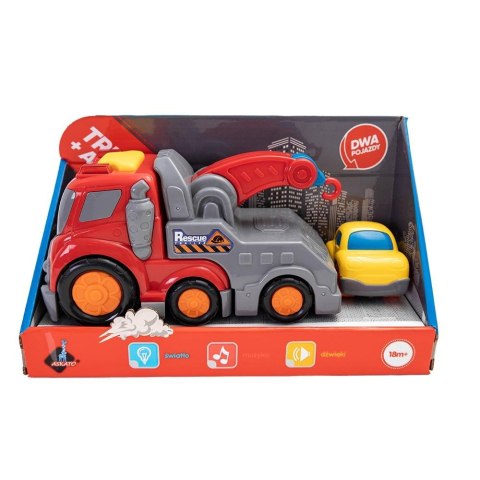 Zestaw autek 2w1 - Dźwig i mini autko Zestaw autek 2w1 - Dźwig i mini autko