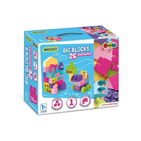 Big Blocks Pink klocki 26el Big Blocks Pink klocki 26el