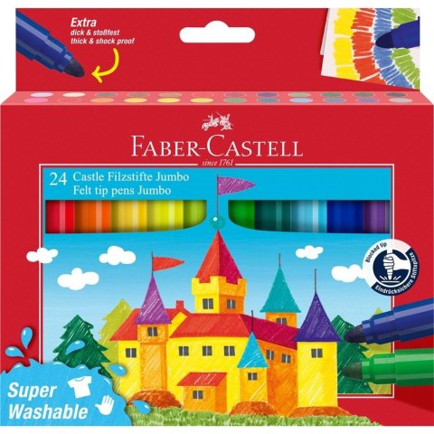 Flamastry Jumbo Zamek 24 kolory FABER CASTELL Flamastry Jumbo Zamek 24 kolory FABER CASTELL