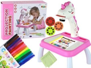 Projektor stolik do malowania różowy Jednorożec