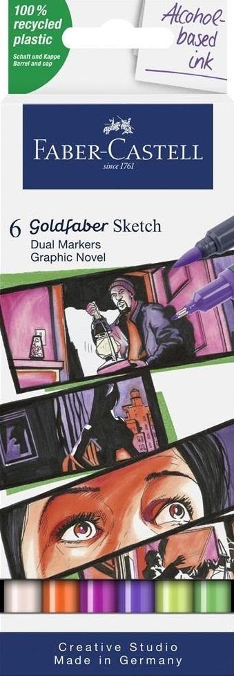 Pisak dwustronny Goldfaber Sketch graphic 6 kol. Pisak dwustronny Goldfaber Sketch graphic 6 kol.