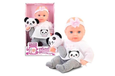 Lalka Natalia bobas z zabawką 33 cm Lalka Natalia bobas z zabawką 33 cm