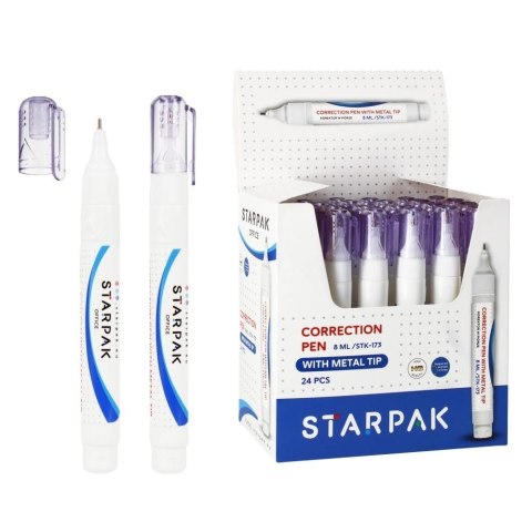 Korektor w piórze z metalową końcówką 8ml (24szt) Korektor w piórze z metalową końcówką 8ml (24szt)