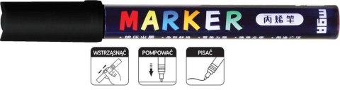 Marker akrylowy 1-2mm czarny (6szt) M&G Marker akrylowy 1-2mm czarny (6szt) M&G